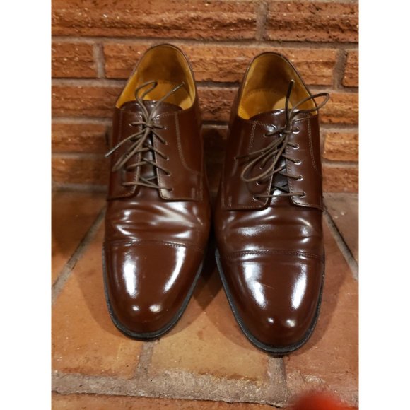 Cole Haan mens brown leather cap toe oxford dress shoes. Size 11 main image 4